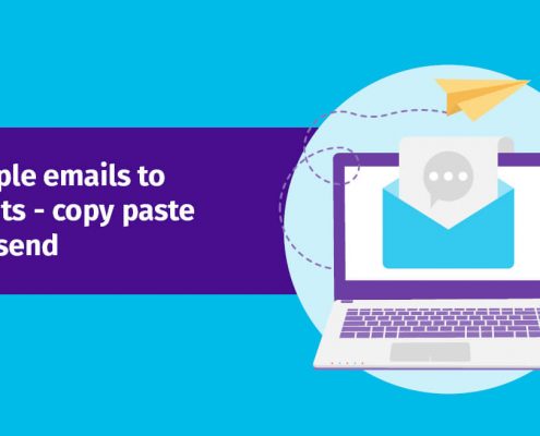 Sample emails to clients - copy paste and send header