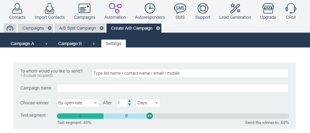 A/B testing