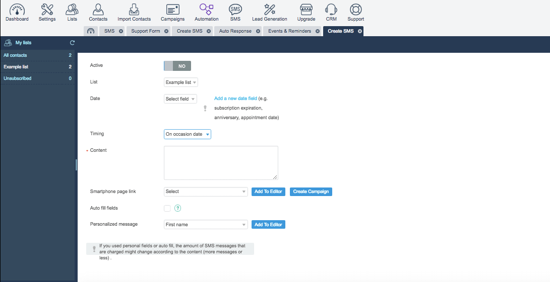 smoove dashboard