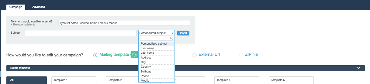 Personalization and Content Options