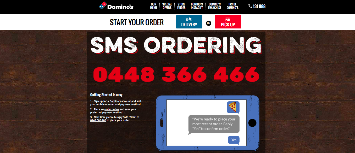 Domino’s mobile app