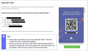 Facebook QR code